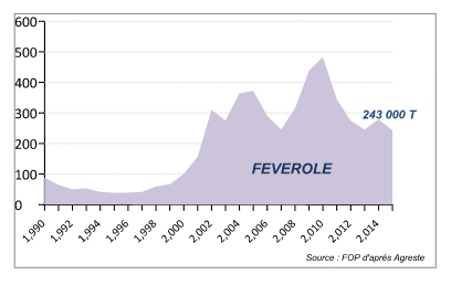 évolution production fevérole